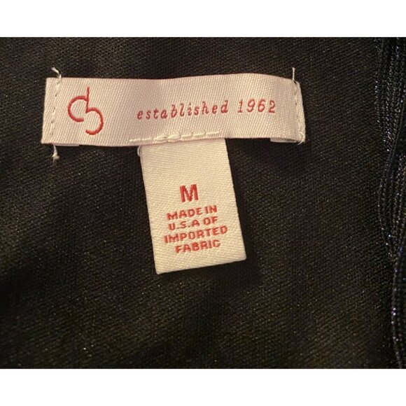 Dressbarn Open Front Jacket & Attached Top Black Metallic Medium - Picture 4 of 11